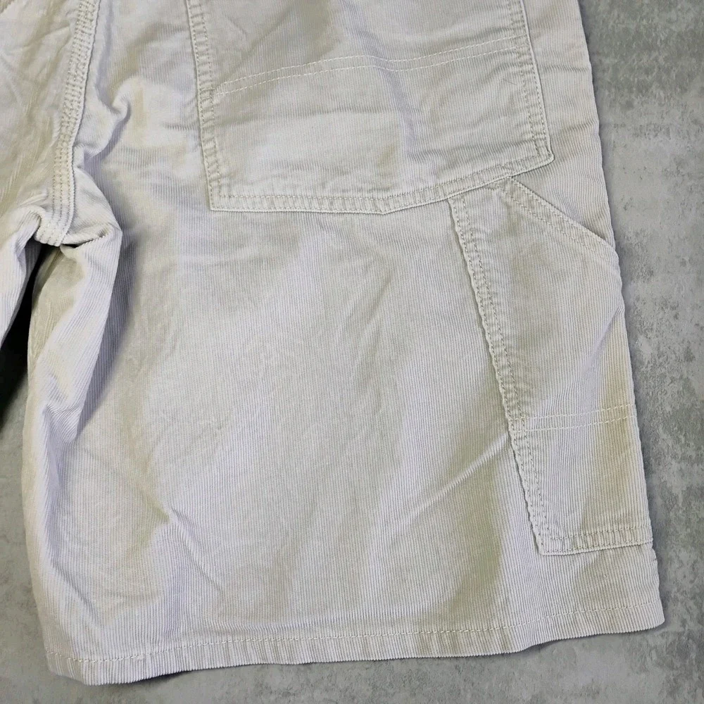 Vintage Levi's Beige Carpenter Corduroy Shorts Red Tab Baggy Mens 33 10 Inseam